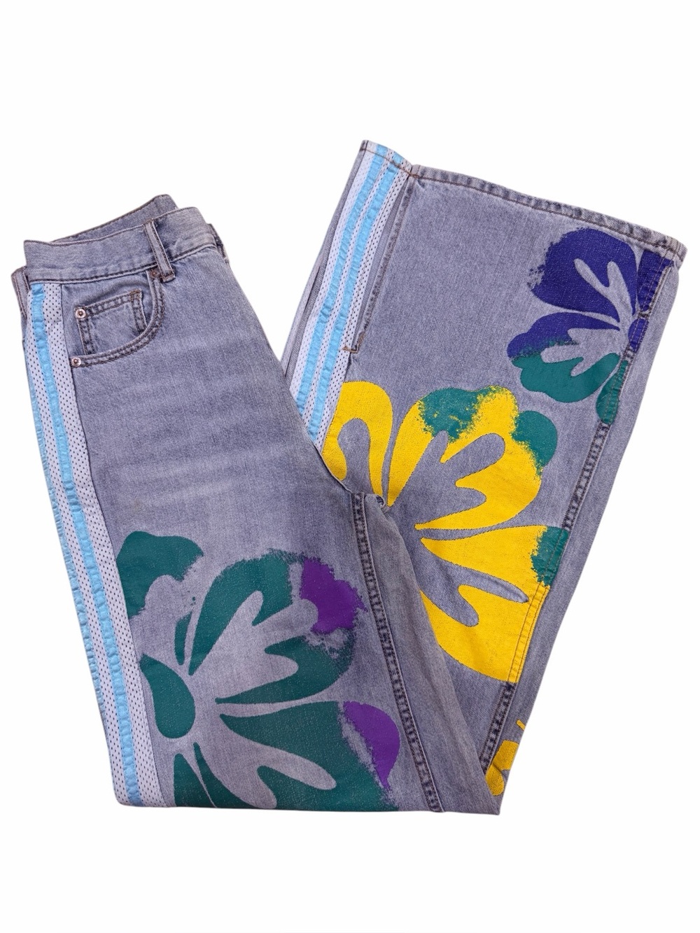 BDG Urban Outfitters Skater
Baggy Hibiscus Floral Wide Leg Jeans
Size 25 Y2K